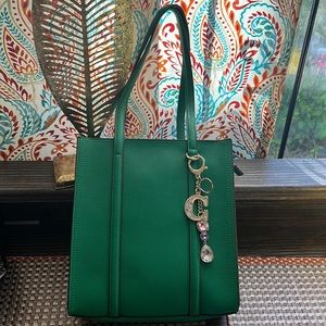 Nwot Kate landry green bag with charm
